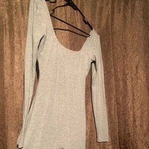 Naked Wardrobe Grey Scoop Me Up Romper
